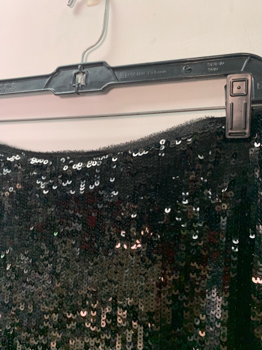 NWT ZARA ZW Collection Long Fringed Sequin Skirt Black 4831/242 Size S - Picture 7 of 13